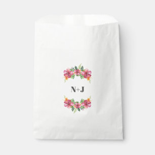 Sachets En Papier Fleurs d'Aloha tropicales Mariage botanique floral