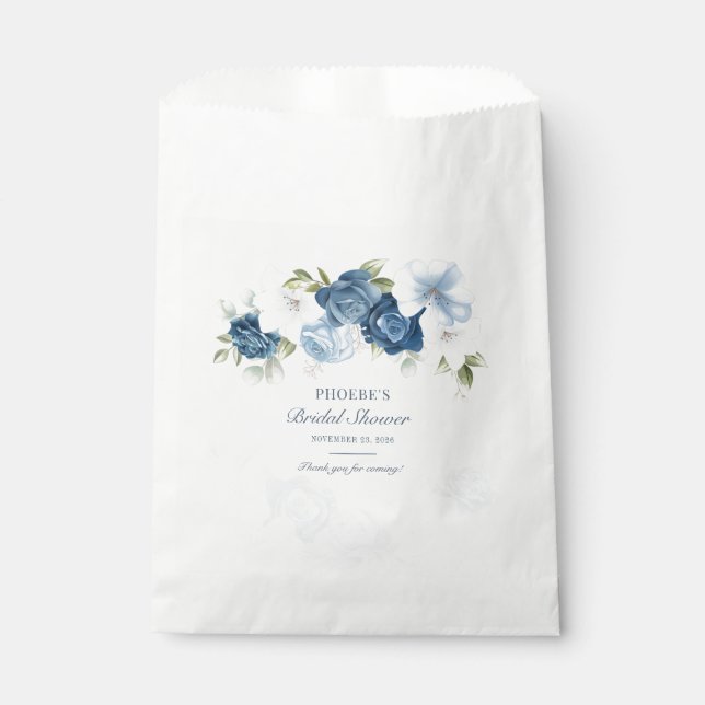 Sachets En Papier Fleurs de Bloom Eucalyptus Succulent Bleu Poussiér (Devant)