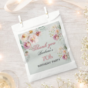 Sachets En Papier *Fleurs Élégantes pour un 70e Anniversaire*