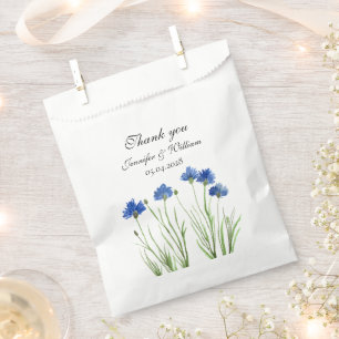 Sachets En Papier Fleurs Fleurs sauvages de Cornflowers Mariage d'aq