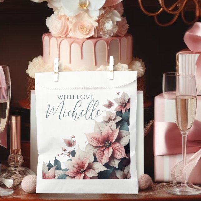 Sachets En Papier Fleurs Personnalisées Élégantes (Créateur téléchargé)