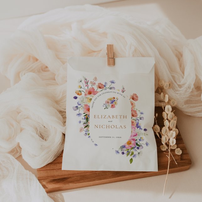 Sachets En Papier Flirt Floral Meadow | Mariage d'été (Créateur téléchargé)