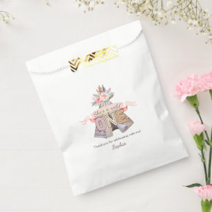 Sachets En Papier Floral Boho Tribal Teepee Wild Un 1er anniversaire