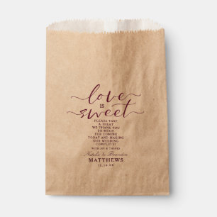 Sachets En Papier Floral Chic Mariage Love is Sweet Treat