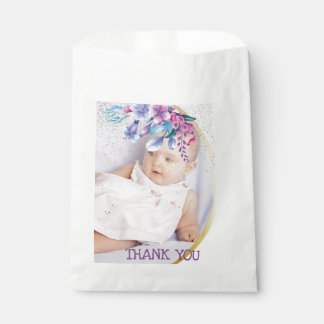 Sachets En Papier Floral Princess Merci d'anniversaire