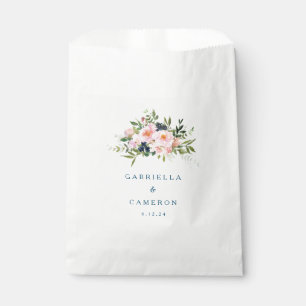 Sachets En Papier Flores romantiques vintages en Mariage bleu