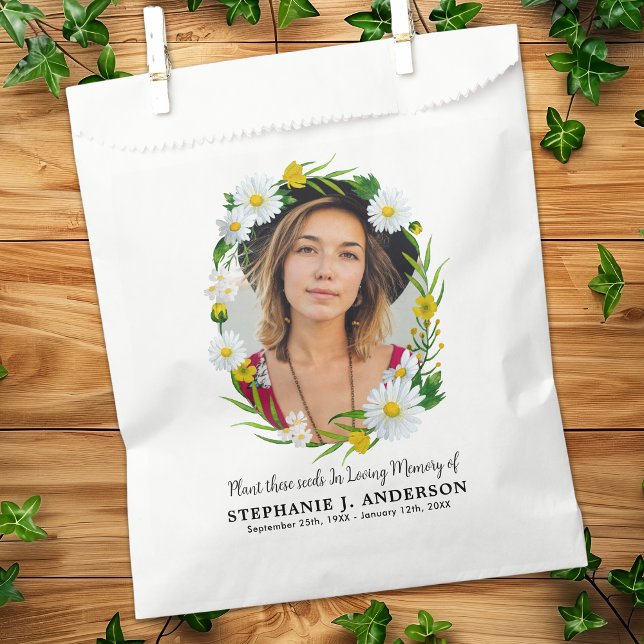 Sachets En Papier Forfait de semence funéraire Photo personnalisée F (Créateur téléchargé)