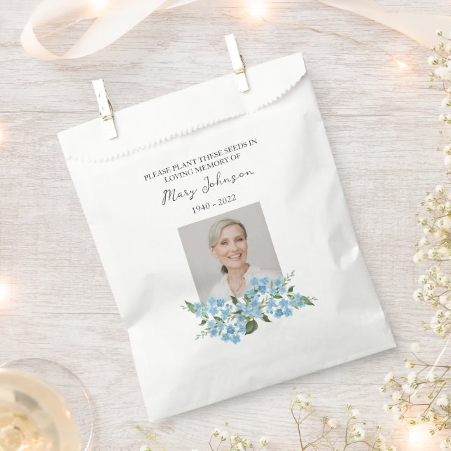 Sachets En Papier Forget me not Seed Packet Memorial Funeral (Coupé)