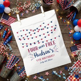 Sachets En Papier Four Ever Free ! Fête du 4 juillet Anniversaire de
