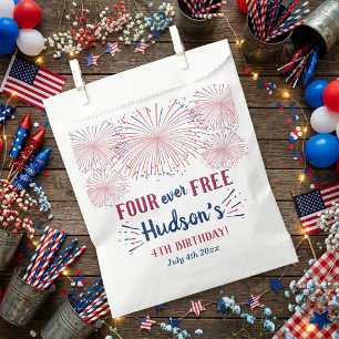 Sachets En Papier Four Ever Free ! Fête du 4 juillet Anniversaire de