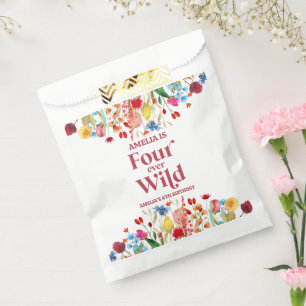 Sachets En Papier Four Ever Wild Fleur sauvage 4e fête d'anniversair