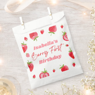 Sachets En Papier Fraise Berry 1ère fête d'anniversaire
