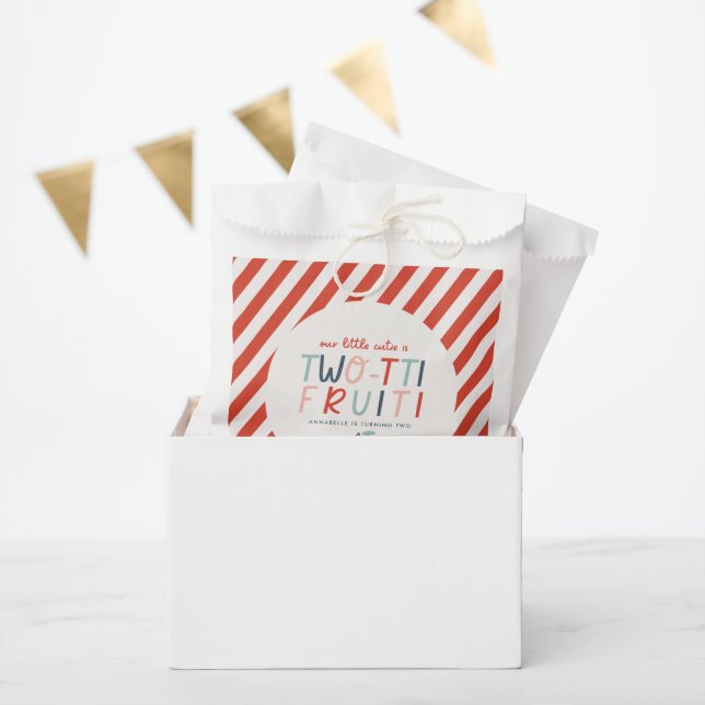 Sachets En Papier Fruit de 2e anniversaire rouge été fête des enfant (Fête)