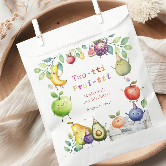 Sachets En Papier Frutti à deux tti Fruits mignons 2e fête d'anniver (Créateur téléchargé)