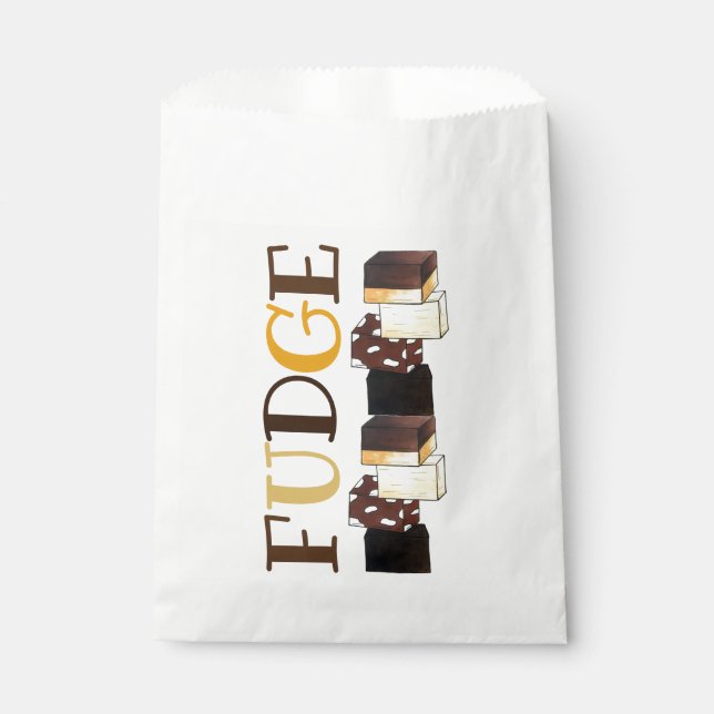 Sachets En Papier Fudge Stack Confection Confection Sucres de confis (Devant)