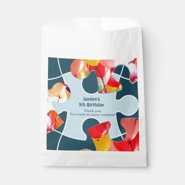 Sachets En Papier Fun Jigsaw Puzzle Kids Birthday Event Thank You  (Devant)