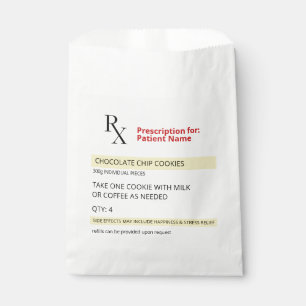 Sachets En Papier Fun Novelty Rx Prescription Étiquette cookies