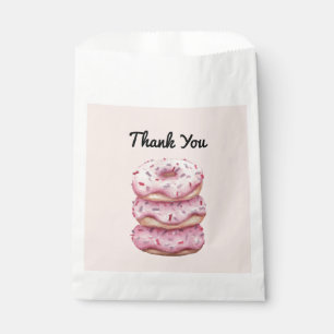 Sachets En Papier Fun Pink Donut Sprinkings Merci personnalisé