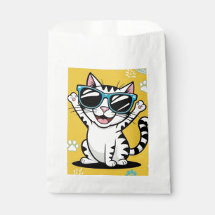 Sachets En Papier Funny Cat carnet Cartoon chat avec lunettes de sol