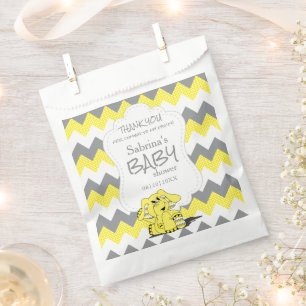 Sachets En Papier Funny Jaune Chevron Silly mignonne Baby Elephant