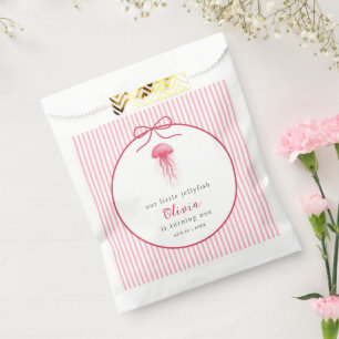 Sachets En Papier Gâteau d'anniversaire Fille 1ère année Méduse Rose