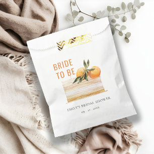 Sachets En Papier Gâteau de mariage élégant mignon bohème orange