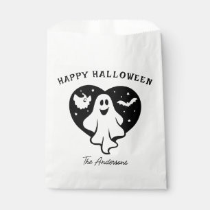 Sachets En Papier Ghost Halloween mignon Avec Coeur Et Chat