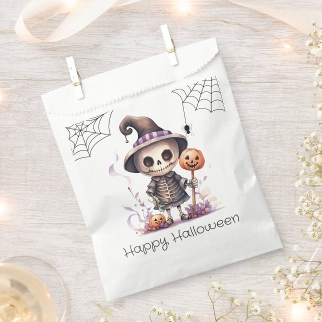Sachets En Papier Ghoul en sorcières Casquette Spiderwebs Halloween  (Coupé)