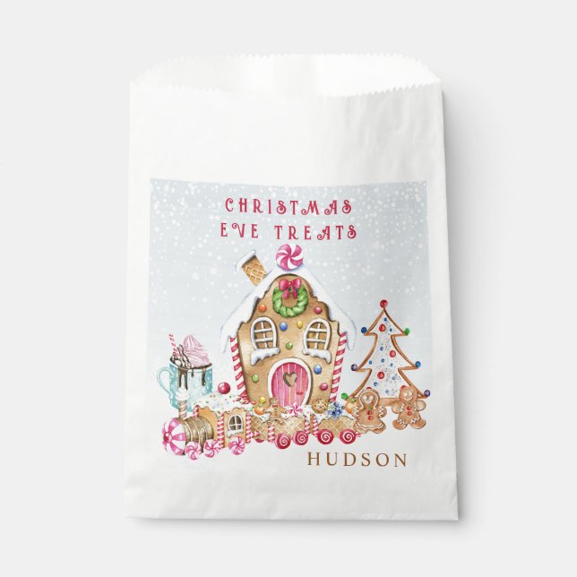 Sachets En Papier Gingerbread House Gingerbread Boy Girl Favor Bag (Devant)