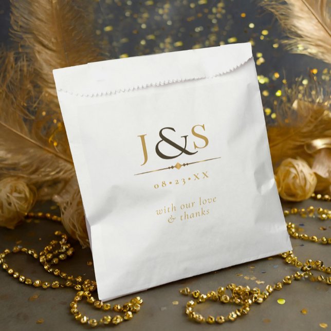 Sachets En Papier Glam Art Deco Mariage ID1033 (Créateur téléchargé)