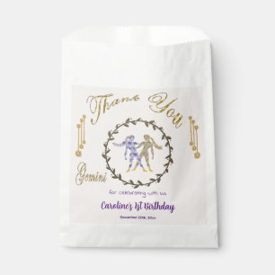 Sachets En Papier Gold & Pearls Gemini 1er anniversaire Merci