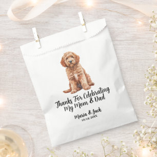 Sachets En Papier Goldendoodle Mariage pour animaux de compagnie cou