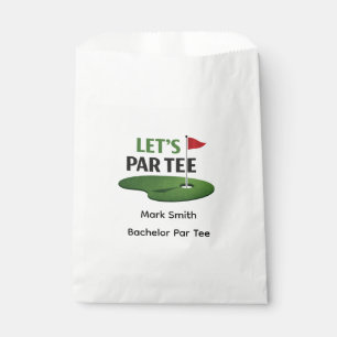 Sachets En Papier Golf Bachelor sur gazon vert
