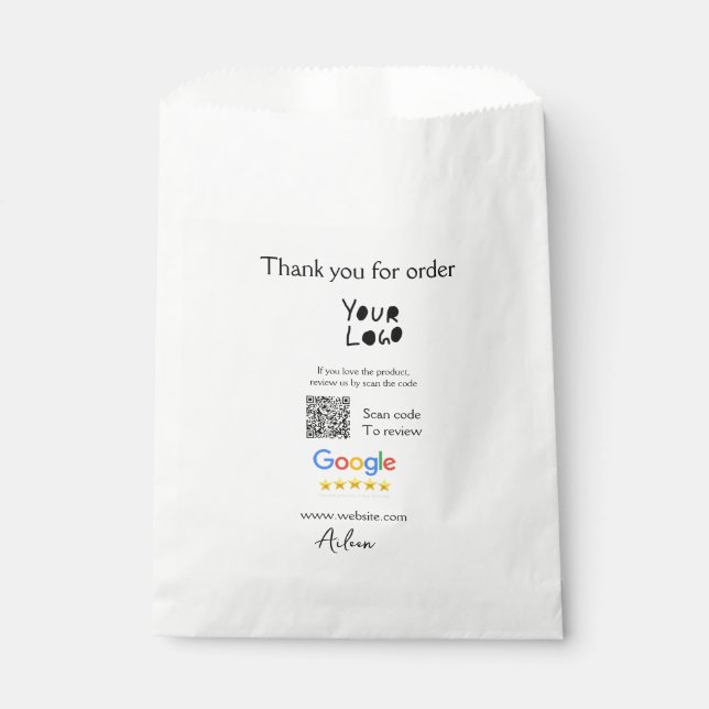 Sachets En Papier Google examen logo entreprise site Web scanner cod (Devant)