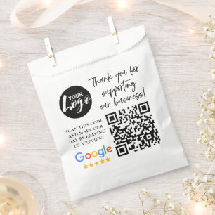Sachets En Papier Google Reviews Merci Logo Code QR