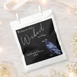 Sachets En Papier Gothique Raven Wicked Bonne Fête d'Halloween