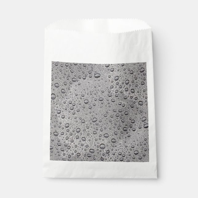 Sachets En Papier gouttelettes d'eau gris (Devant)