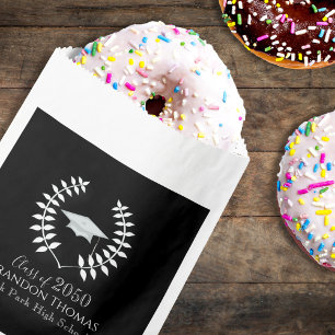 Sachets En Papier Graduation Black and White Candy Favoriser Simple
