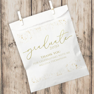 Sachets En Papier Gradué Gold Grad Calligraphie Script Merci