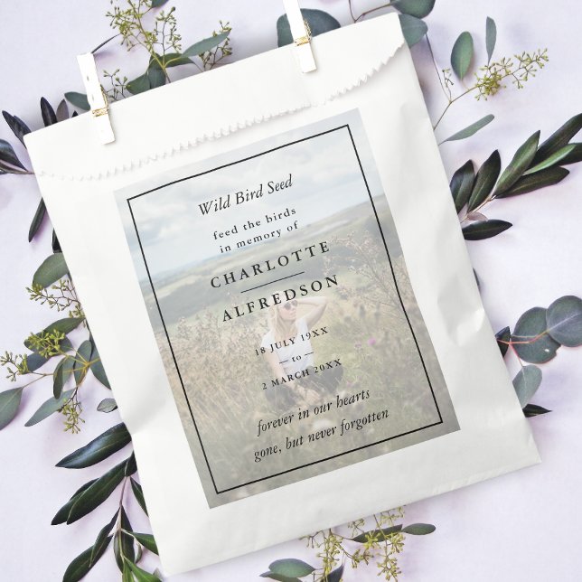 Sachets En Papier Graines d'oiseaux sauvages | Feed the Birds Memori (Créateur téléchargé)