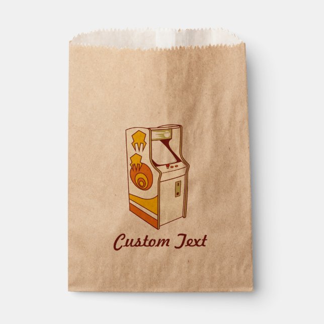 Sachets En Papier Grand jeu d'arcade console de faveur sac (Devant)