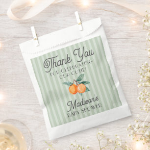 Sachets En Papier Green Little Cutie Citrus Baby shower Cookie