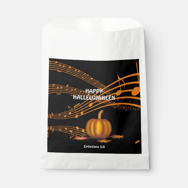 Sachets En Papier HALLELUJAHEEN | CITROUILLE | Christian Halloween (Devant)