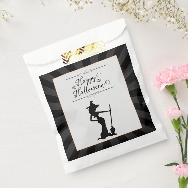 Sachets En Papier Halloween Black Starburst Witch (Scellé)