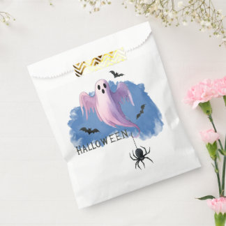 Sachets En Papier HALLOWEEN Fantôme avec araignée