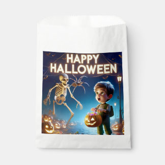 Sachets En Papier HALLOWEEN ~ Garçon et Squelette ~