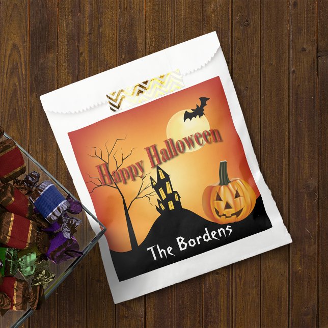 Sachets En Papier Halloween Jack O'Lantern et Haunted House (Créateur téléchargé)