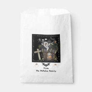 Sachets En Papier Halloween - Mignonne Maison fantôme Hantée (2)