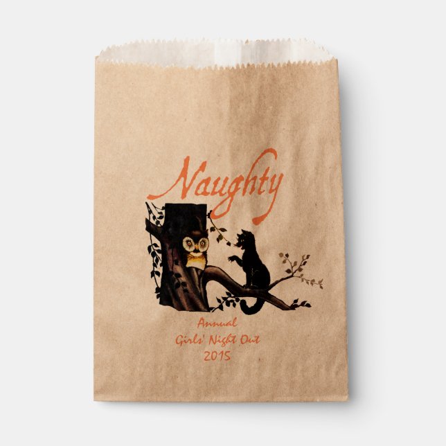 Sachets En Papier Halloween Naughty ou Nice Cadeau Favoriser sac (Devant)