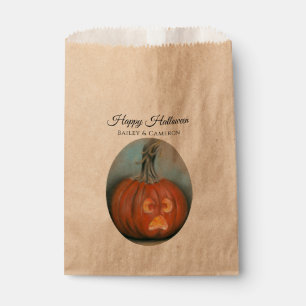 Sachets En Papier Halloween Screaming Jack O Lantern Pumpkin Pastel